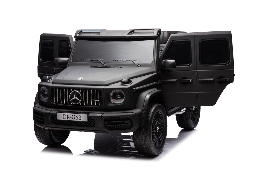 Accu-kinderauto Mercedes G63 24-volt 2-persoons mat zwart