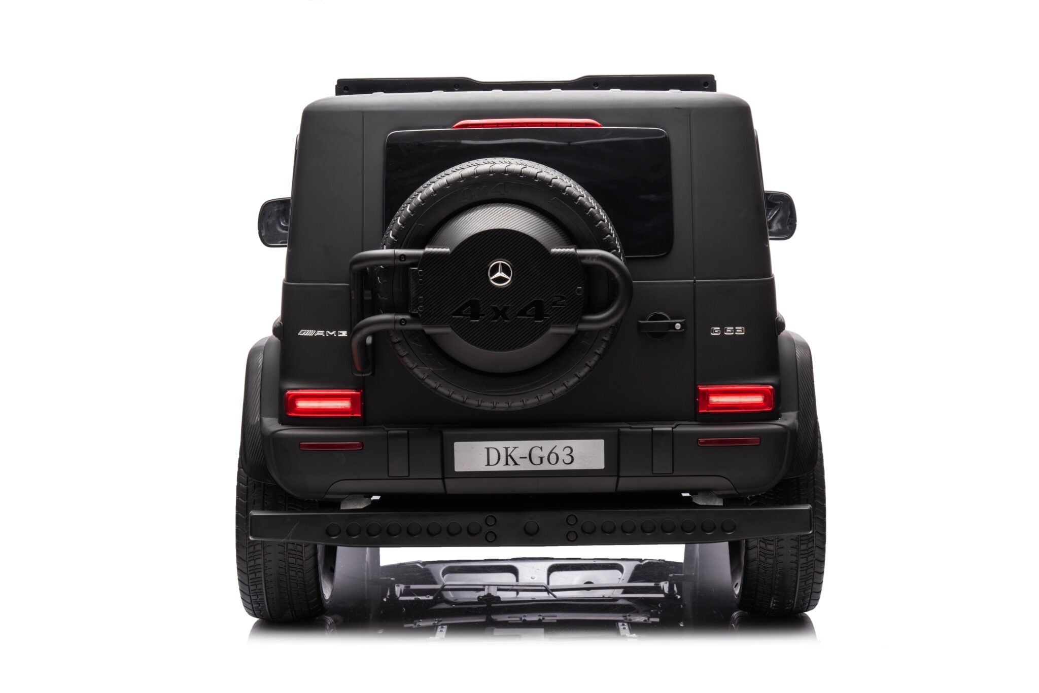 Accu-kinderauto Mercedes G63 24-volt 2-persoons mat zwart