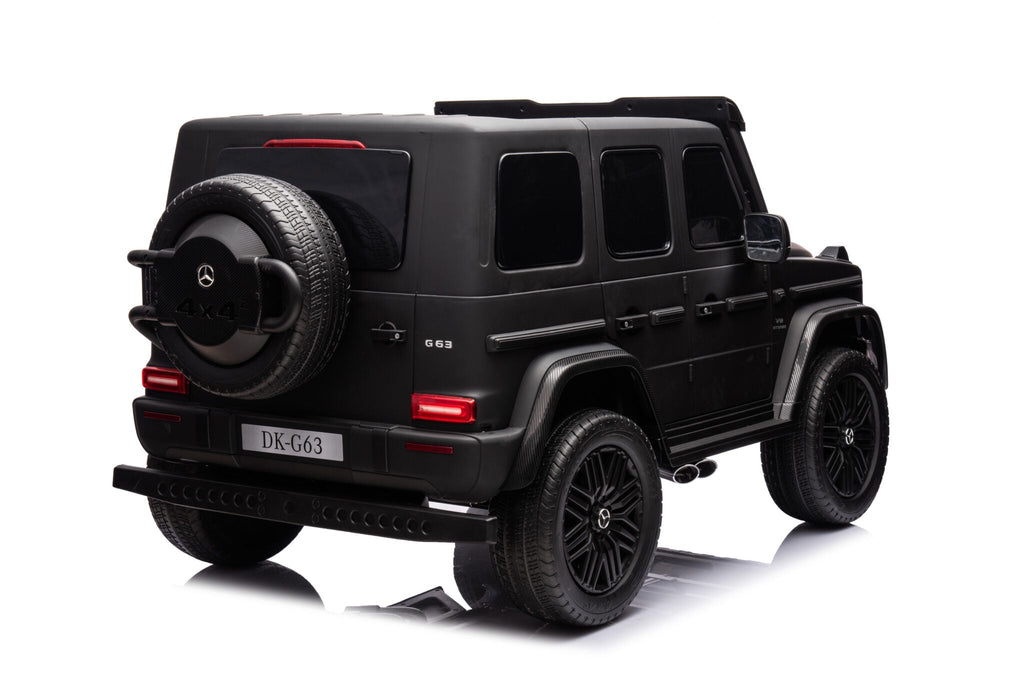 Accu-kinderauto Mercedes G63 24-volt 2-persoons mat zwart