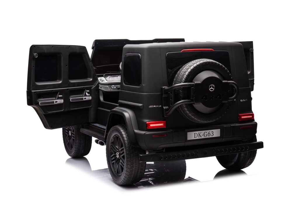 Accu-kinderauto Mercedes G63 24-volt 2-persoons mat zwart