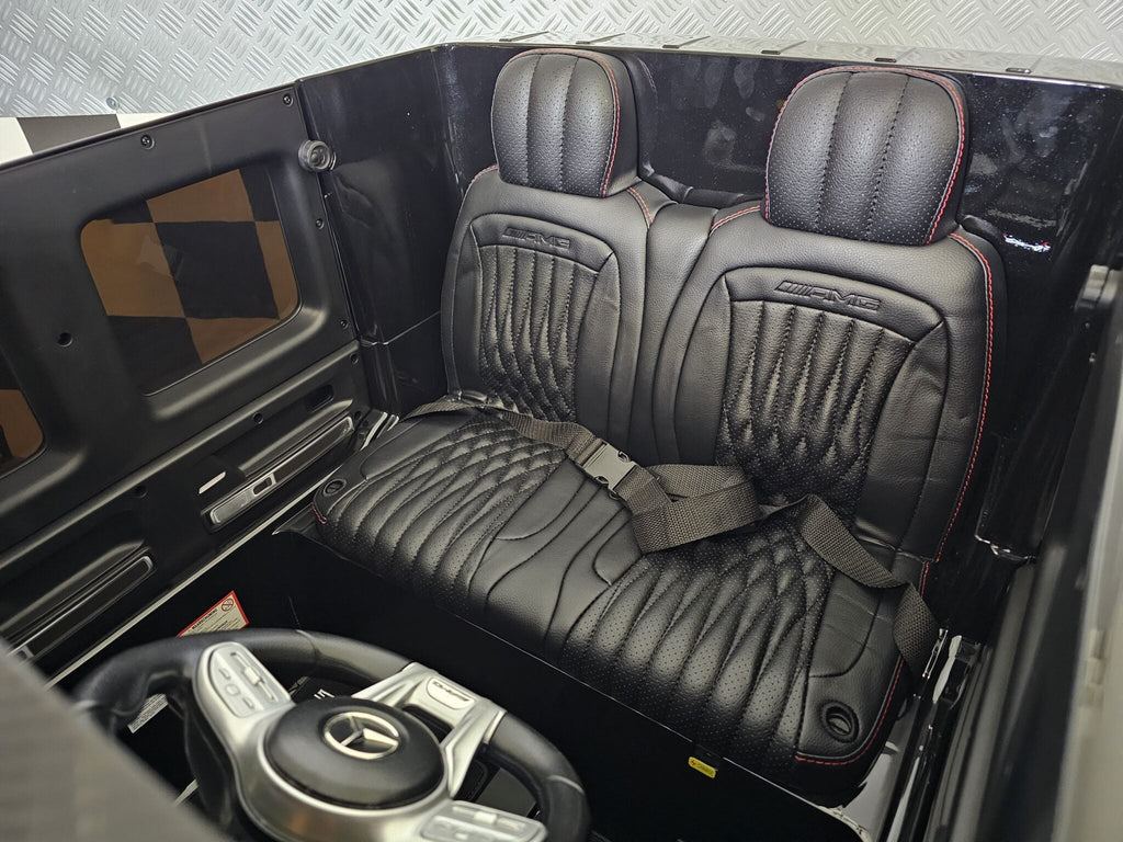 Elektrische kinderauto Mercedes G63 AMG 4×4 24 volt 2-persoons metallic zwart