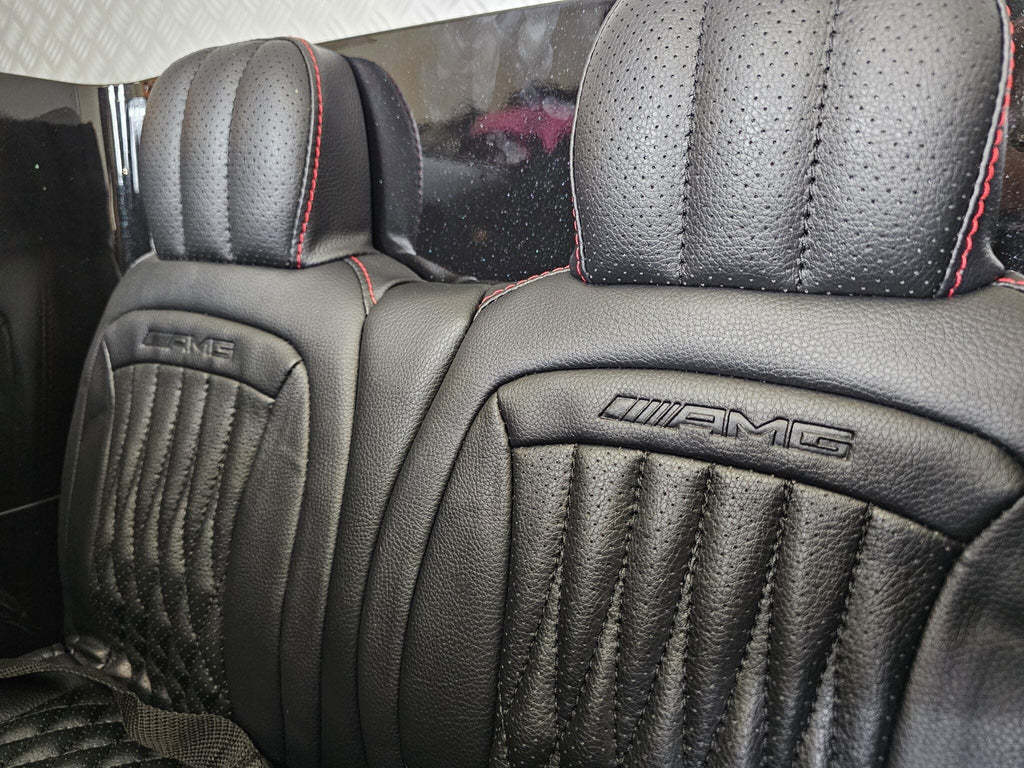 Elektrische kinderauto Mercedes G63 AMG 4×4 24 volt 2-persoons metallic zwart