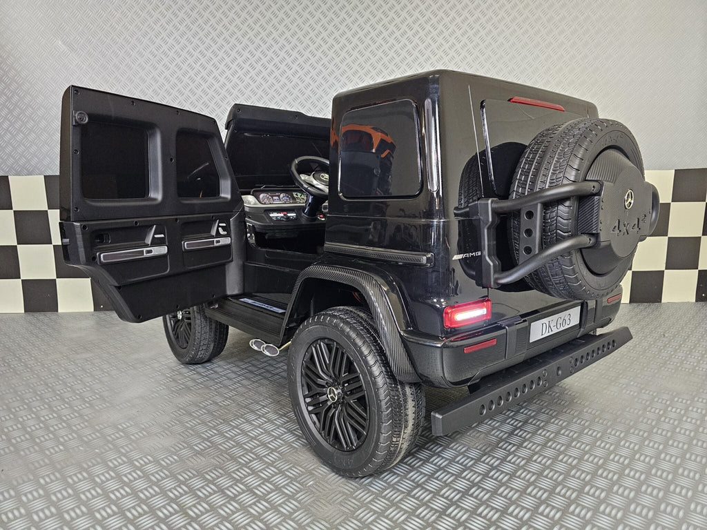 Elektrische kinderauto Mercedes G63 AMG 4×4 24 volt 2-persoons metallic zwart