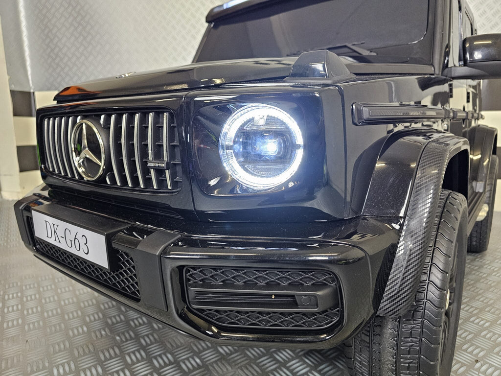 Elektrische kinderauto Mercedes G63 AMG 4×4 24 volt 2-persoons metallic zwart