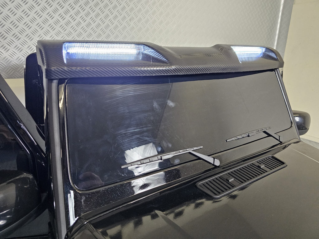 Elektrische kinderauto Mercedes G63 AMG 4×4 24 volt 2-persoons metallic zwart