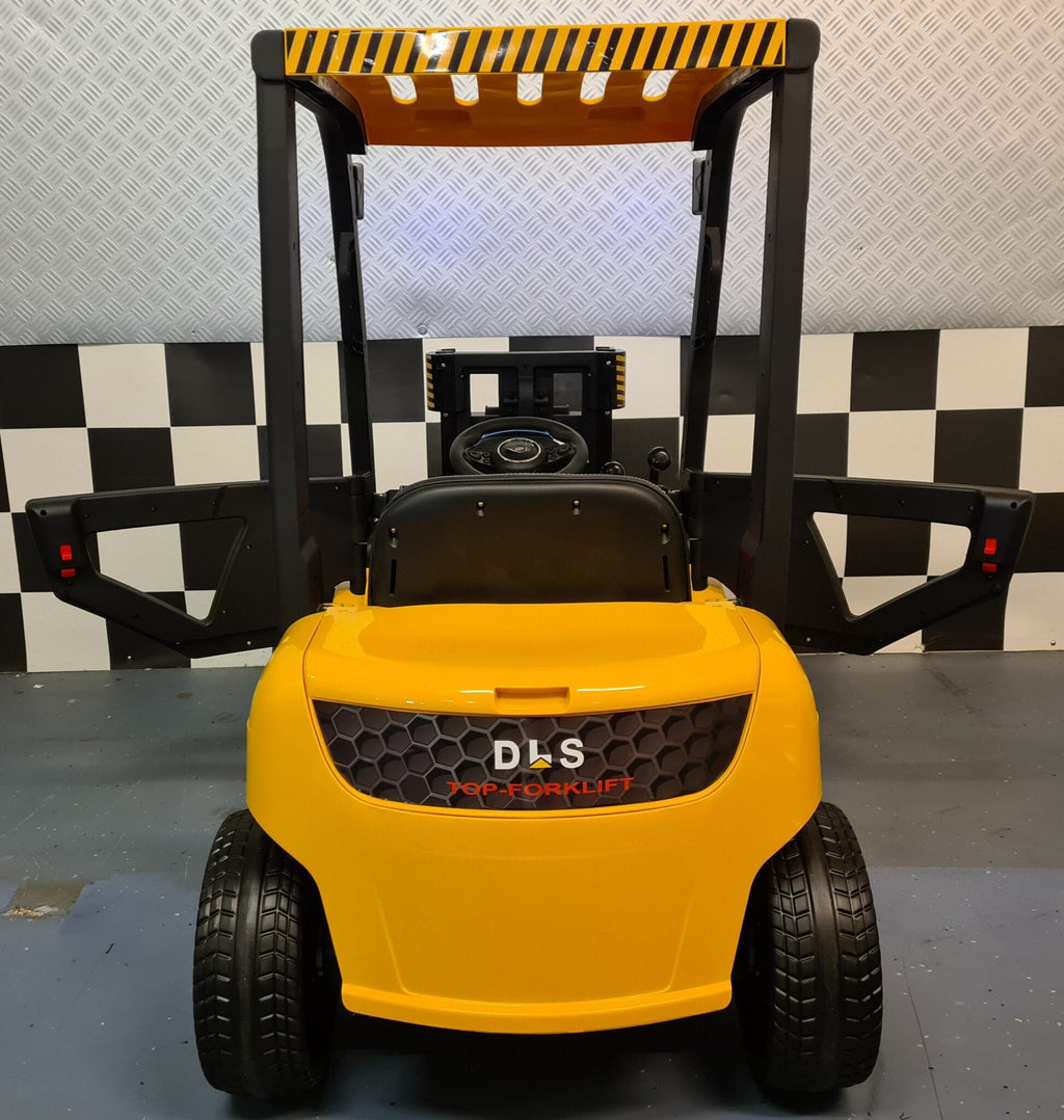 12V Electric Kids Forklift with Remote Control – Yellow Ride-On Forklift with Lift Function & Bluetooth