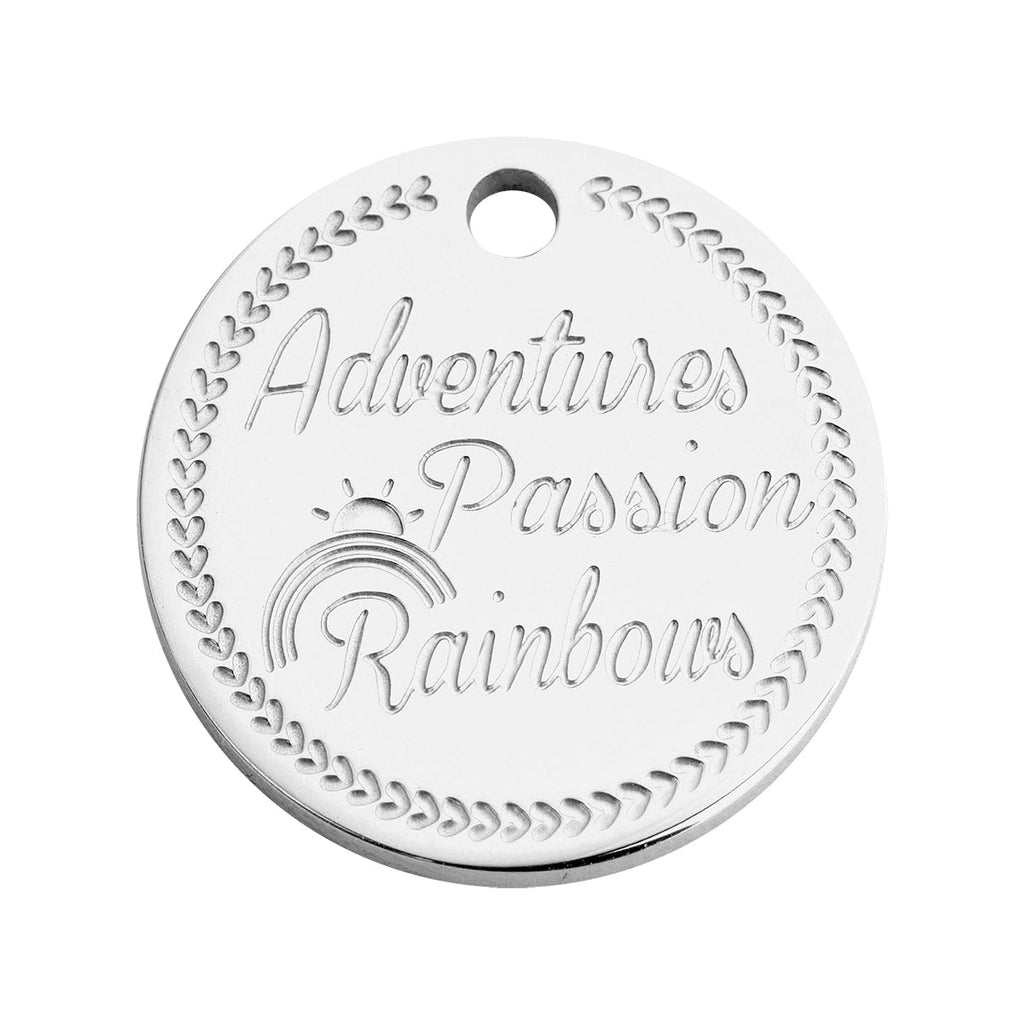 Pièce de monnaie arc-en-ciel en argent