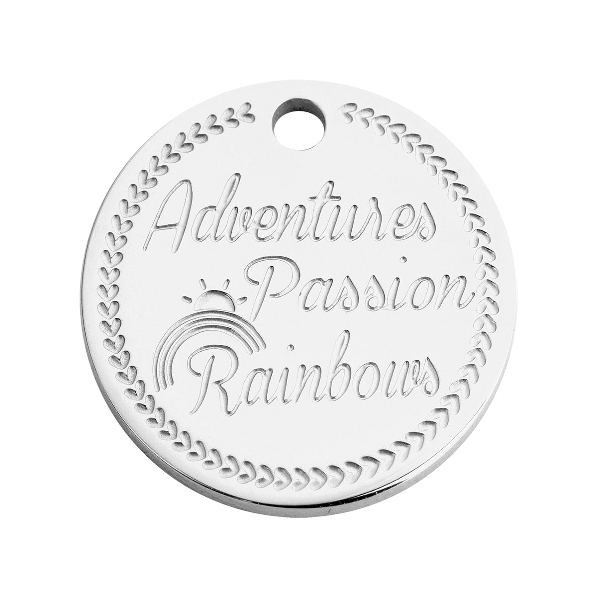Pièce de monnaie arc-en-ciel en argent