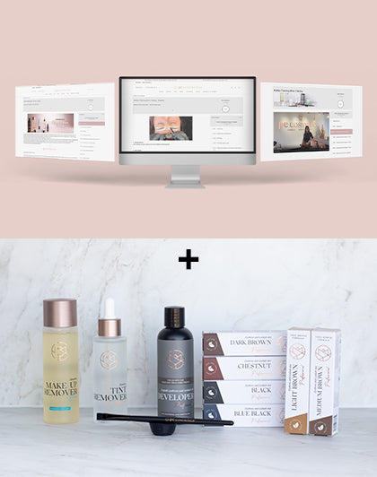 Online Training Hybrid Brow Tinting + Starterkit (different languages)