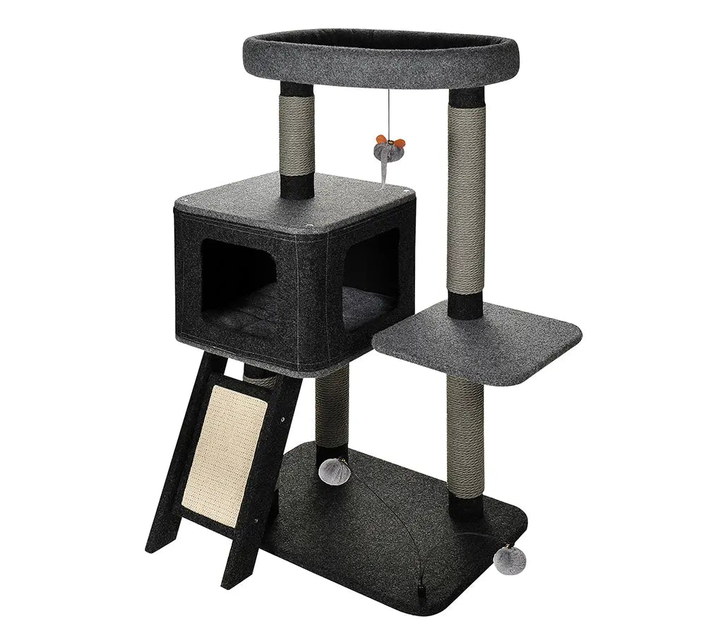 Luxe Krabpaal ROCKY – Modern Kattenmeubel met Huisje