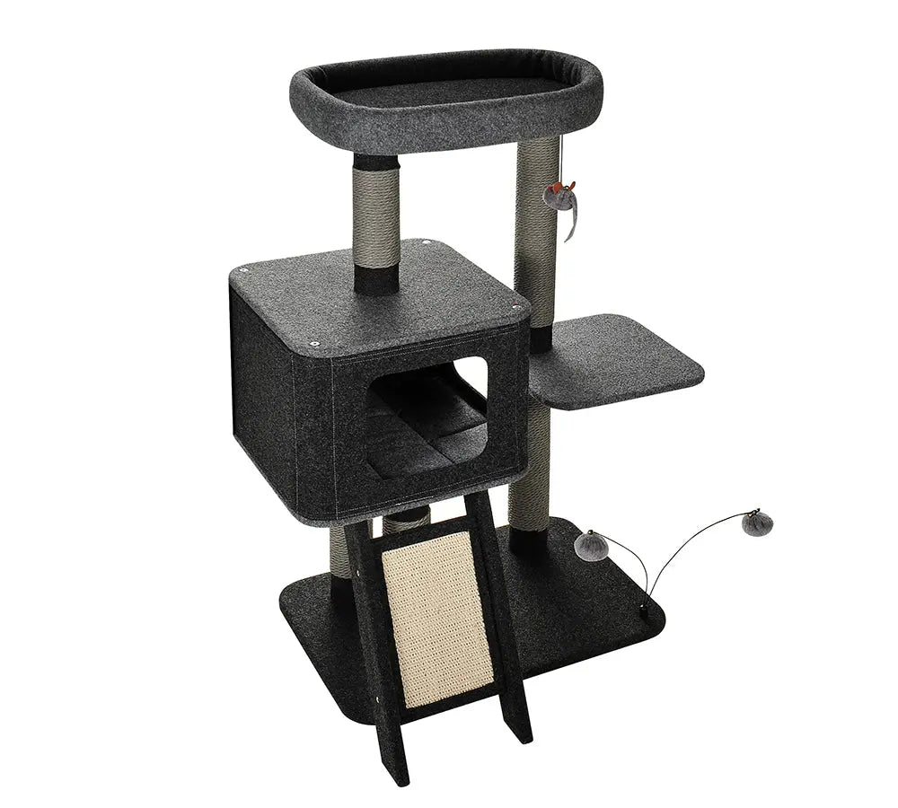 Luxe Krabpaal ROCKY – Modern Kattenmeubel met Huisje