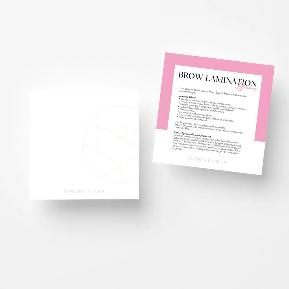 Notes de suivi pour la lamination des sourcils
