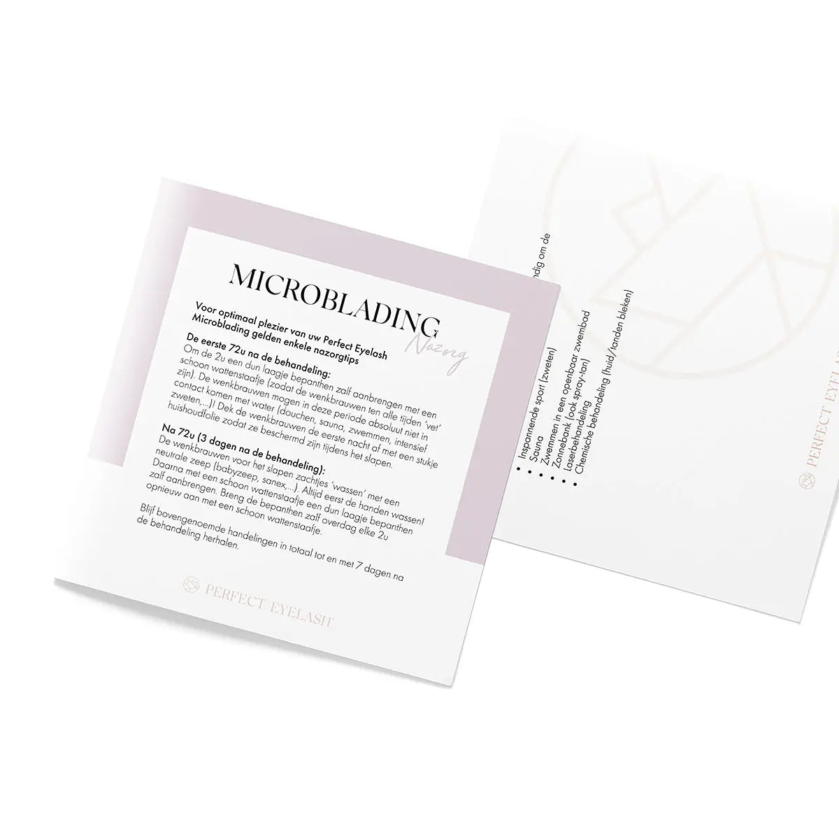 Consignes post-soins microblading